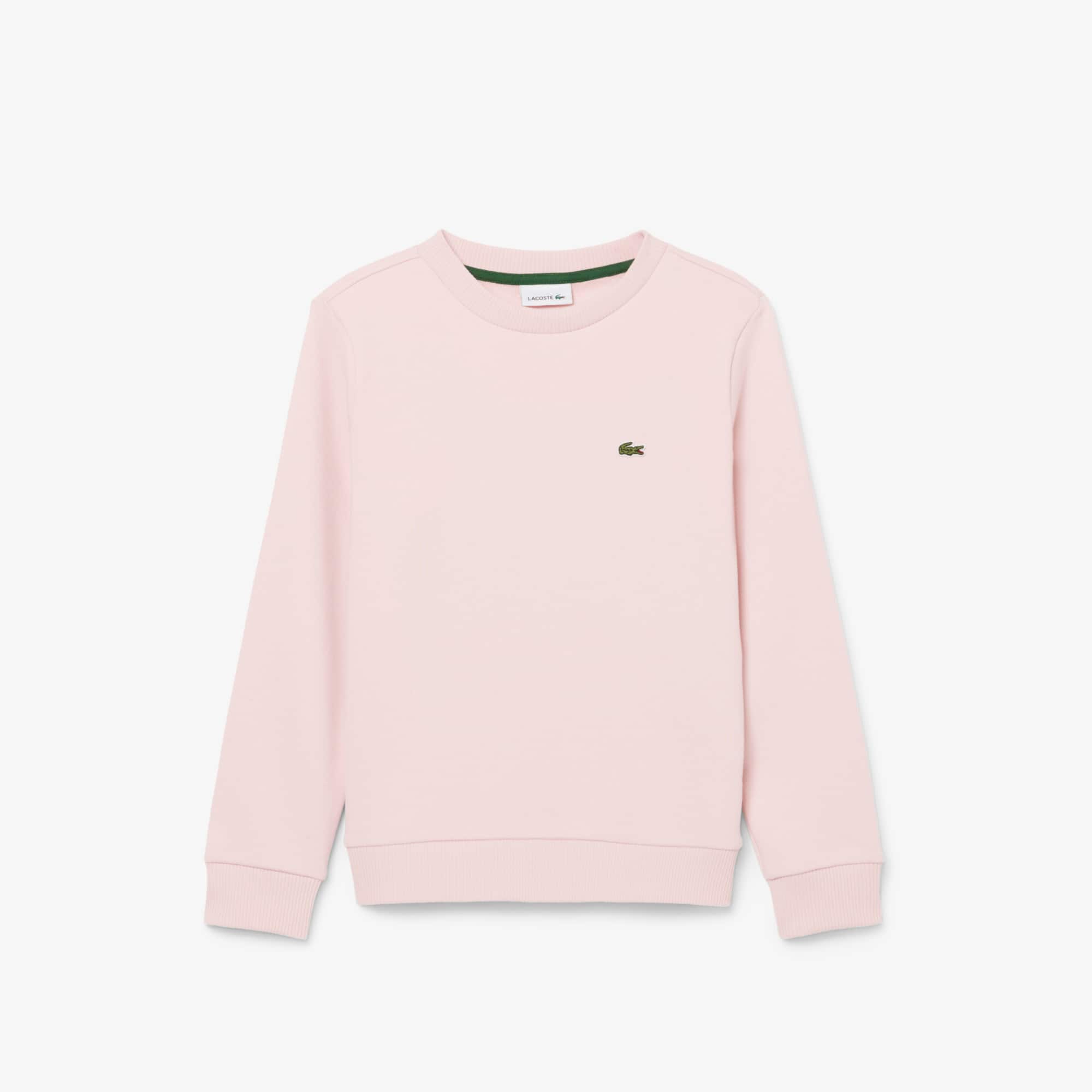 Lacoste Girls' Fleece Crew Neck Sweatshirt - 10 Years In Pink