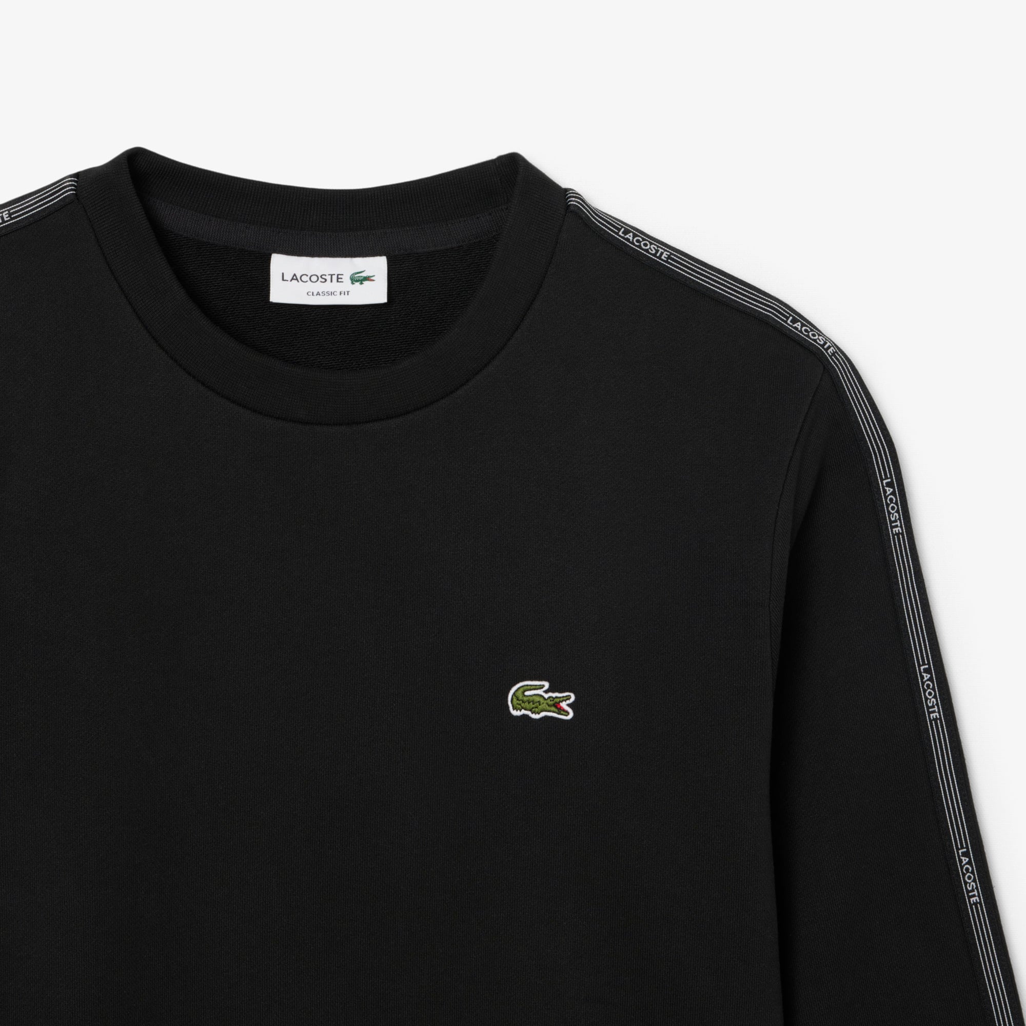 Stripe Band Fleece Sweatshirt
