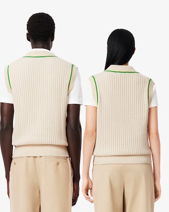 Unisex Crochet Effect Sweater Vest