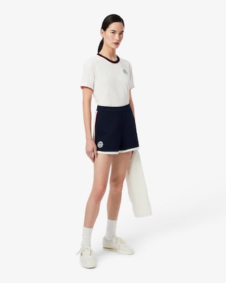 Short De Piqu&eacute; El&aacute;stico Tennis Heritage Para Mujer