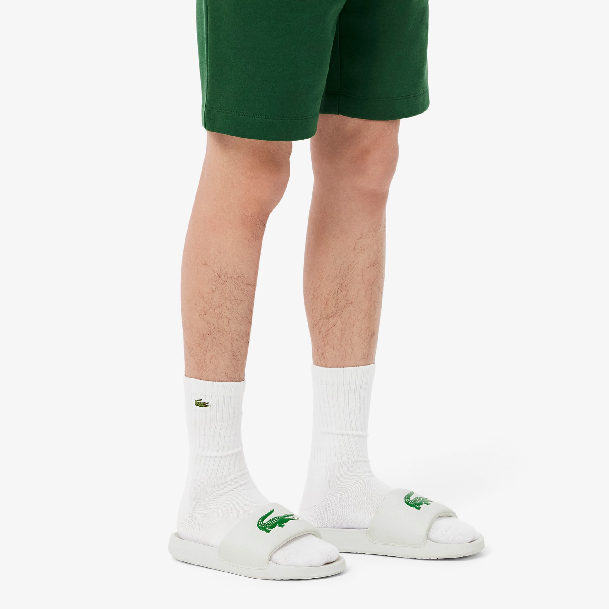 【LACOSTE】Serve 1.0 Sliders ロゴ入り スライダー ♪ LACOSTE】Serve 1.0 Sliders ロゴ入り スライダー ♪