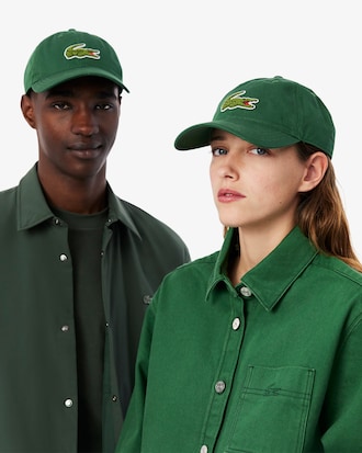 Unisex Crocodile Badge Cotton Twill Cap