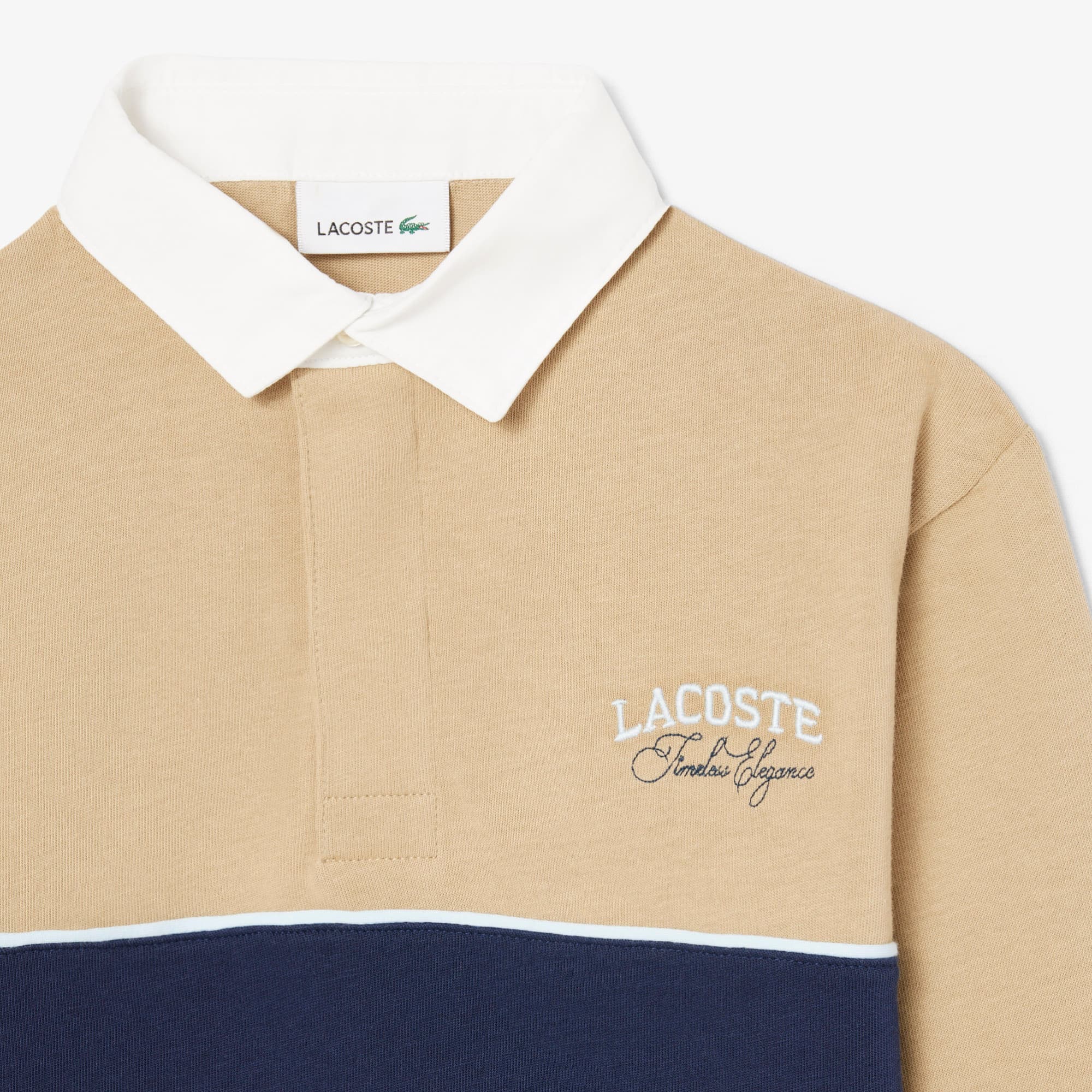 Long Sleeved Striped Rugby Polo Shirt