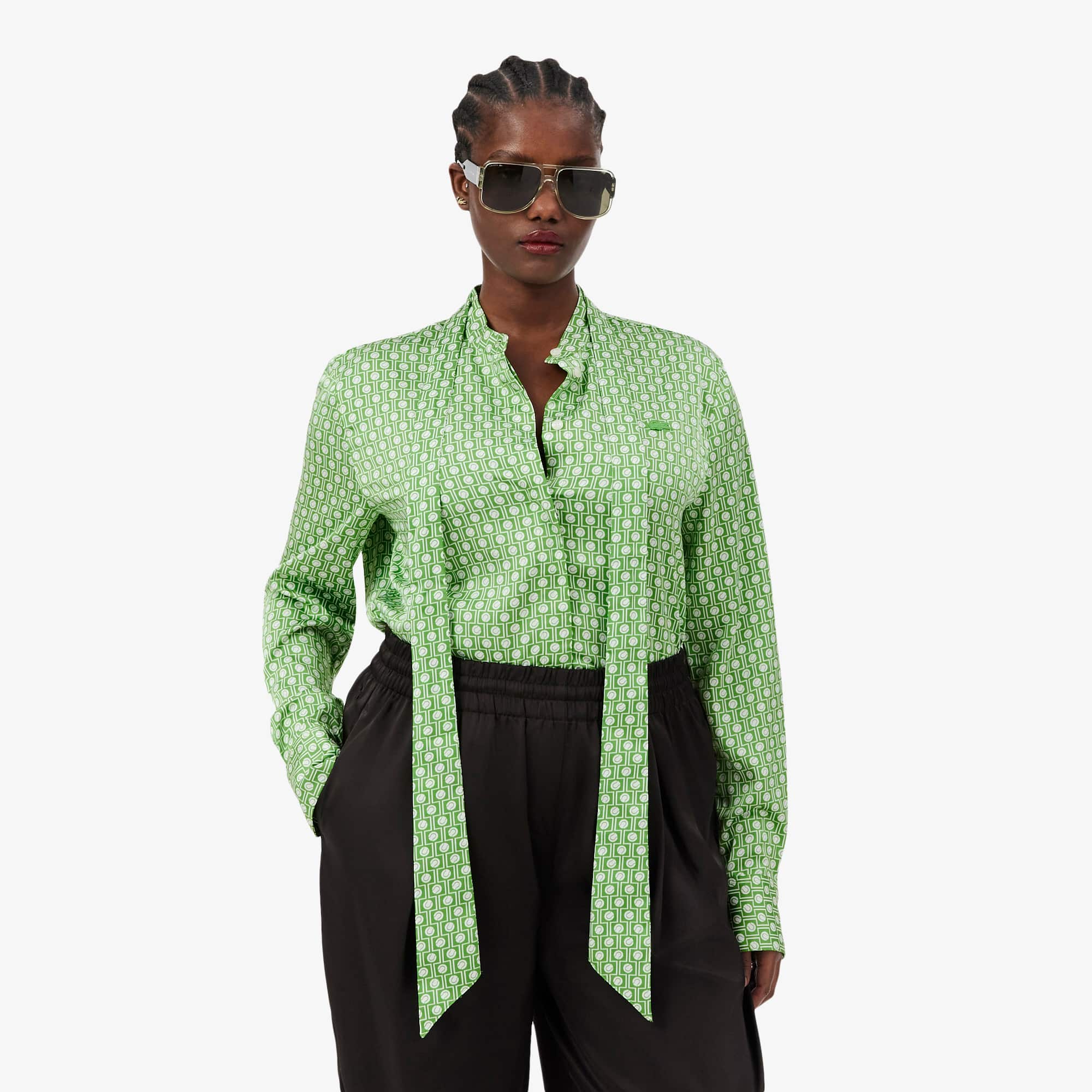 Regular Fit Removable Tie Collar Shirt