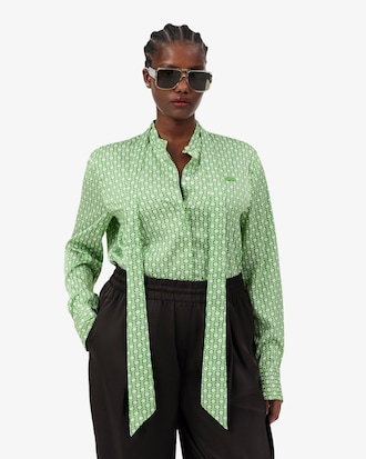 Regular Fit Removable Tie Collar Shirt