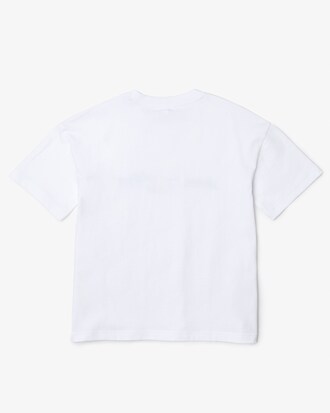 Playera para ni&ntilde;o en punto de algod&oacute;n ecol&oacute;gico con la marca