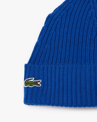 Gorro De Lana Cepillada De Punto Acanalado