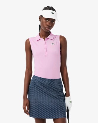 Polo De Golf El&aacute;stico Con Protecci&oacute;n Uv Y Corte Entallado Para Mujer