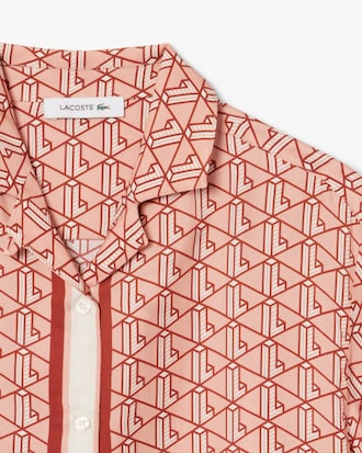 Oversized Monogram Print Shirt
