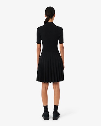 Women's Pleated Polo Collar Dress