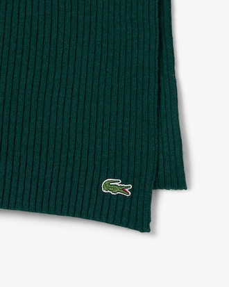 Unisex Ribbed Wool Scarf