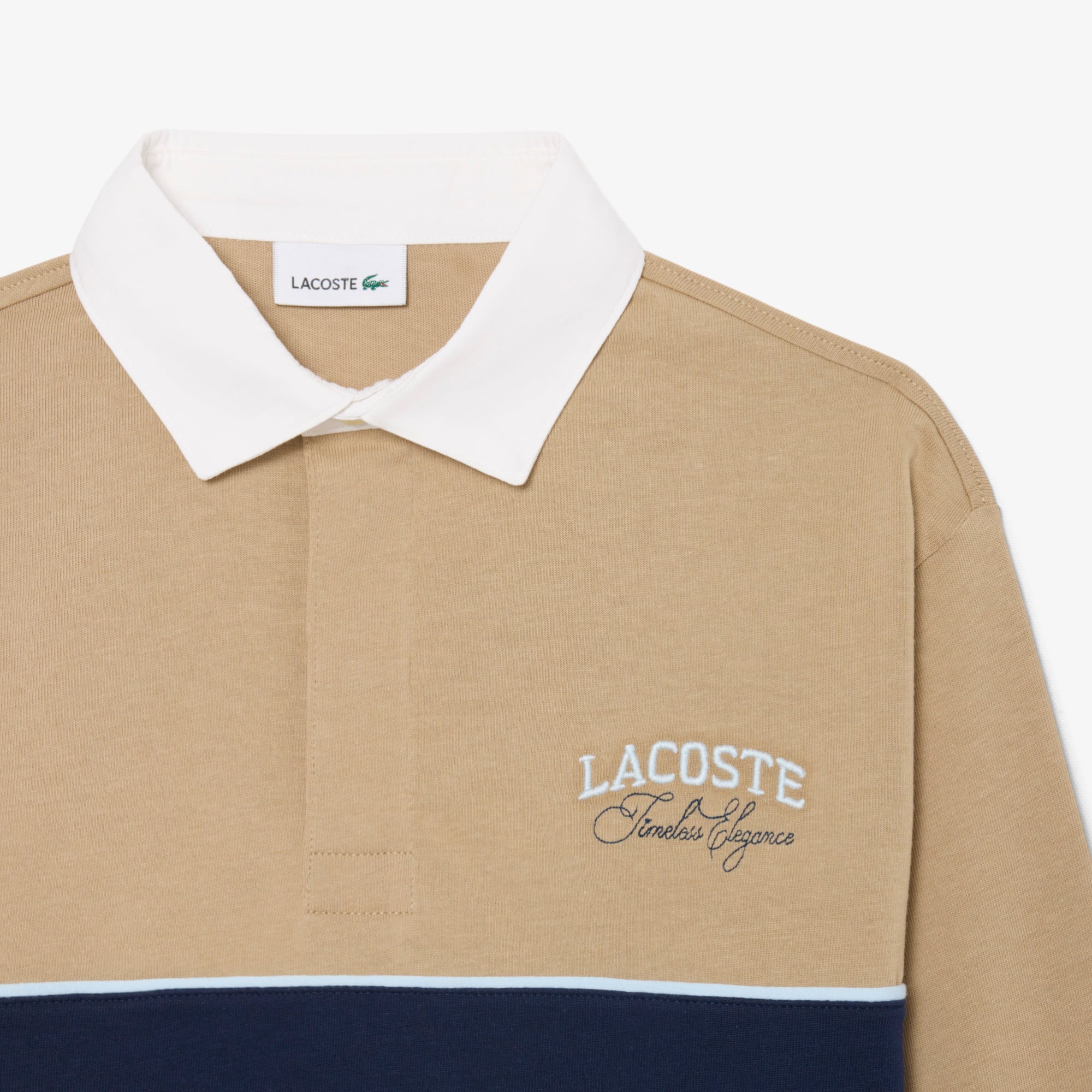 Long Sleeved Striped Rugby Polo Shirt