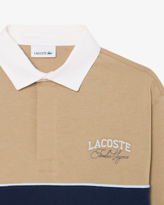 Long Sleeved Striped Rugby Polo Shirt
