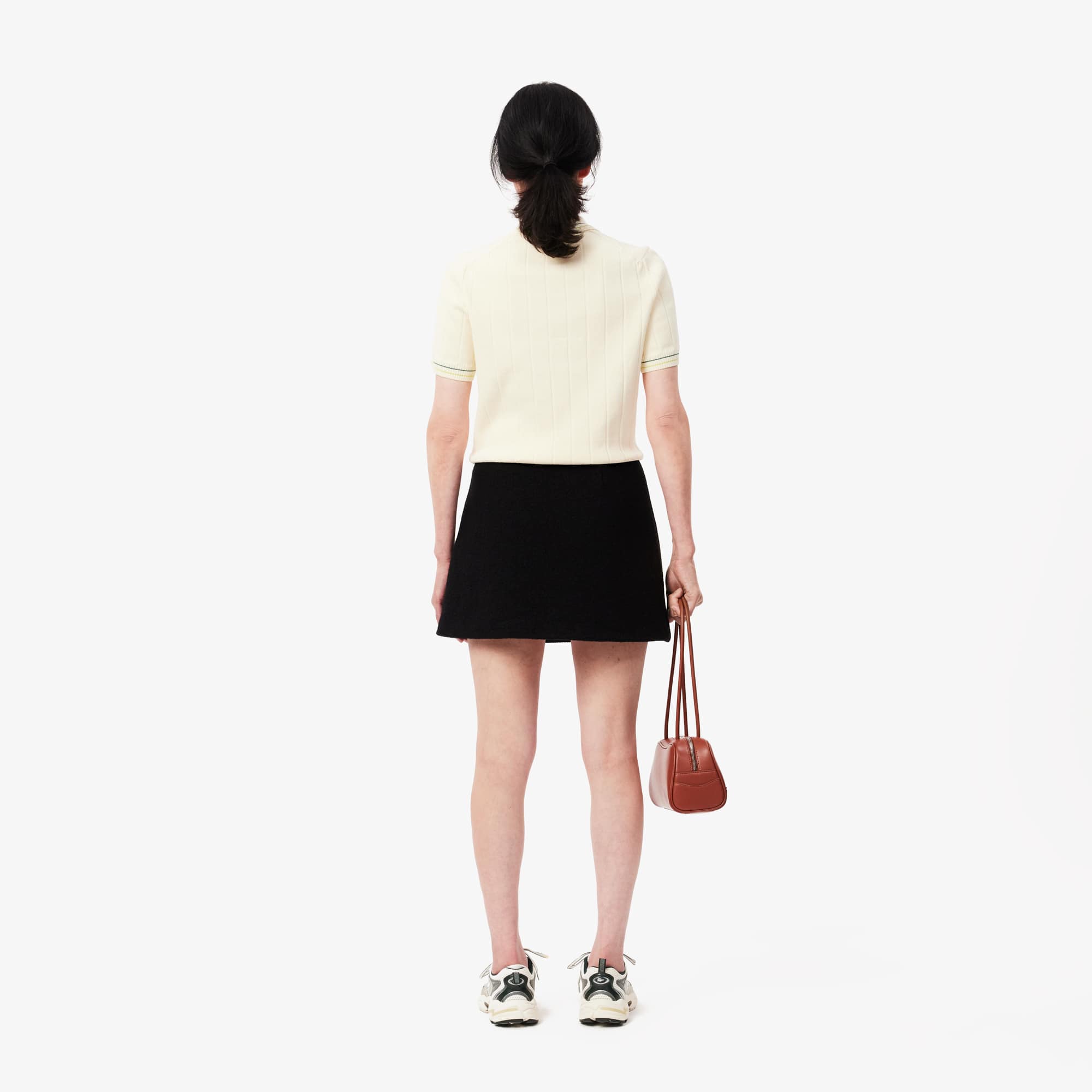 ★LACOSTE★ Women's Wool Mini Skirt Black JF6294-54N031 Women's Straight Wool Skirt - Shorts & Skirts - New In 2025