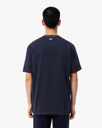 French Made Badge Accent Striped T-shirt