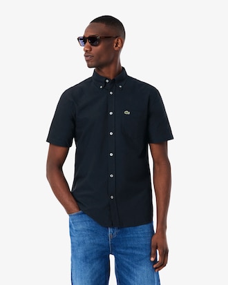 Chemise homme regular fit Oxford manches courtes en coton