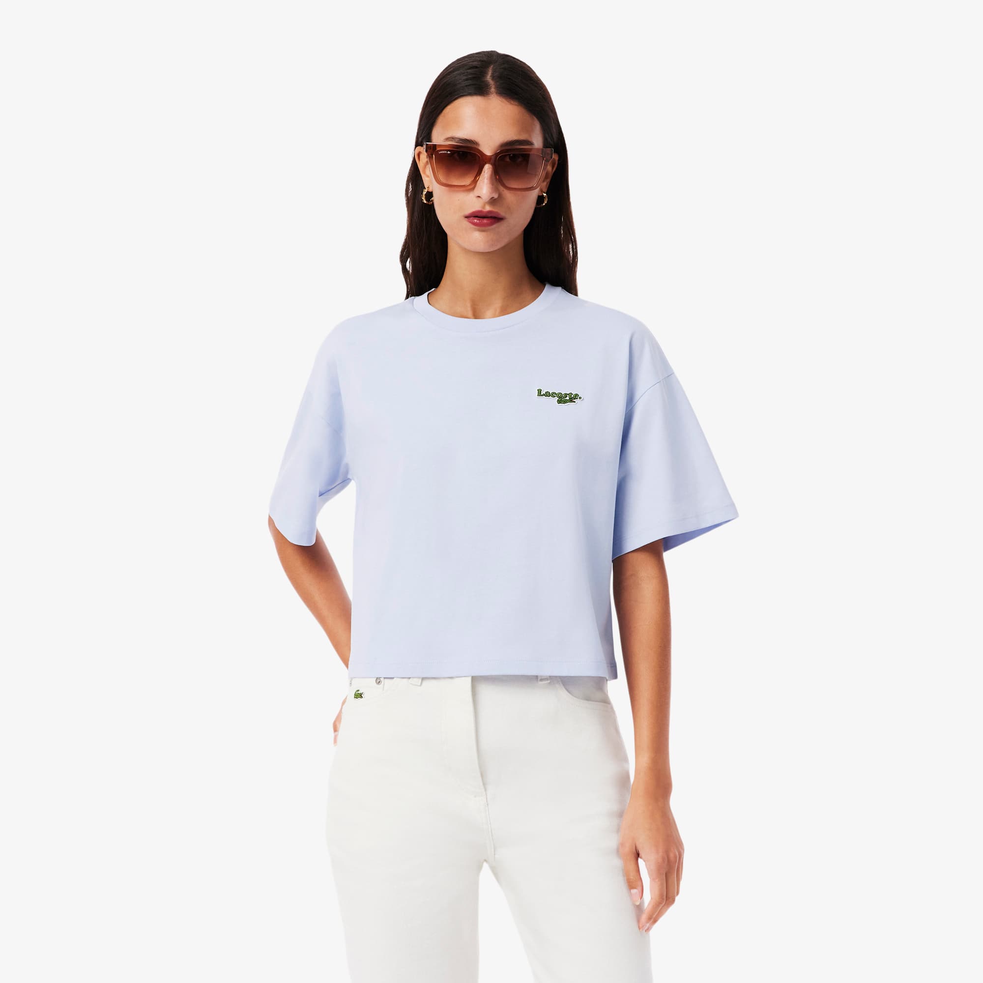 Lacoste Casual Cotton Jersey T-shirt - 40 In Blue