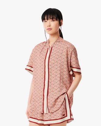 Oversized Monogram Print Shirt