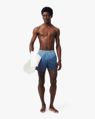 Traje de baño para hombre corto con estampado degradado