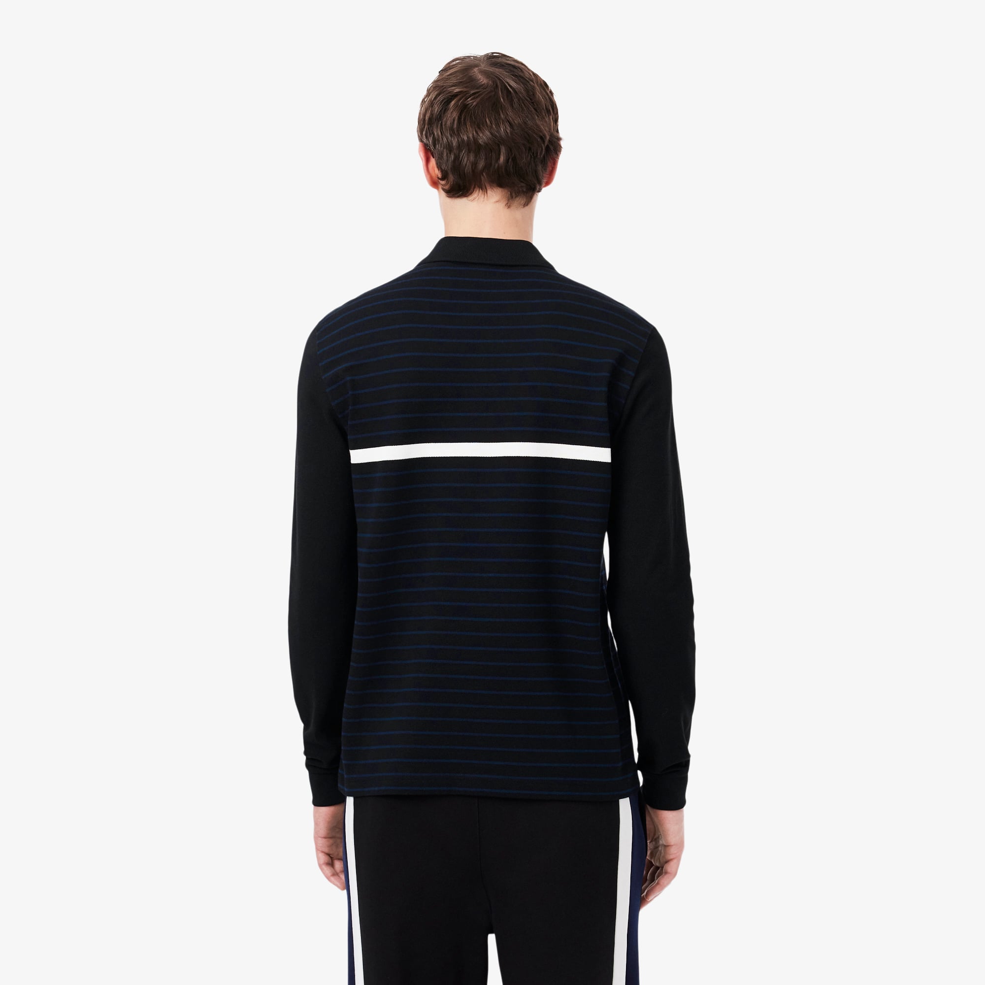 Classic Fit Striped Piqué Polo Shirt