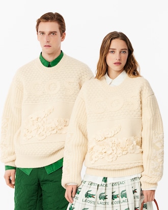 Unisex Embroidery Collection Patchwork Sweater