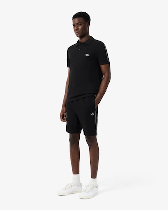 Regular Fit Logo Stripe Fleece Shorts