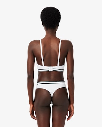 Ribbed Cotton Triangle Bralette