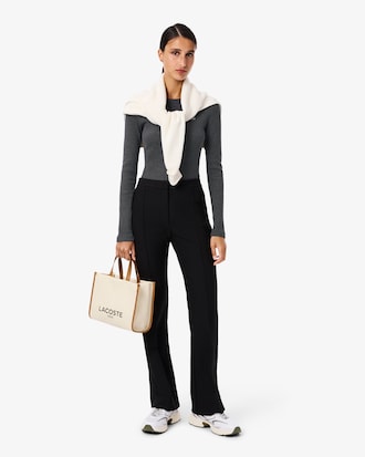 Women's Slim Fit Ribbed Cotton T-Shirt