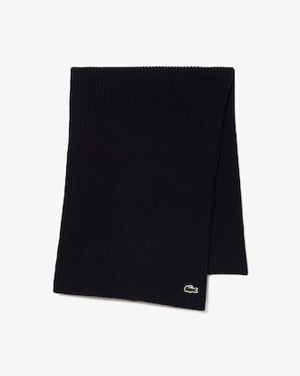 Unisex Ribbed Wool Scarf
