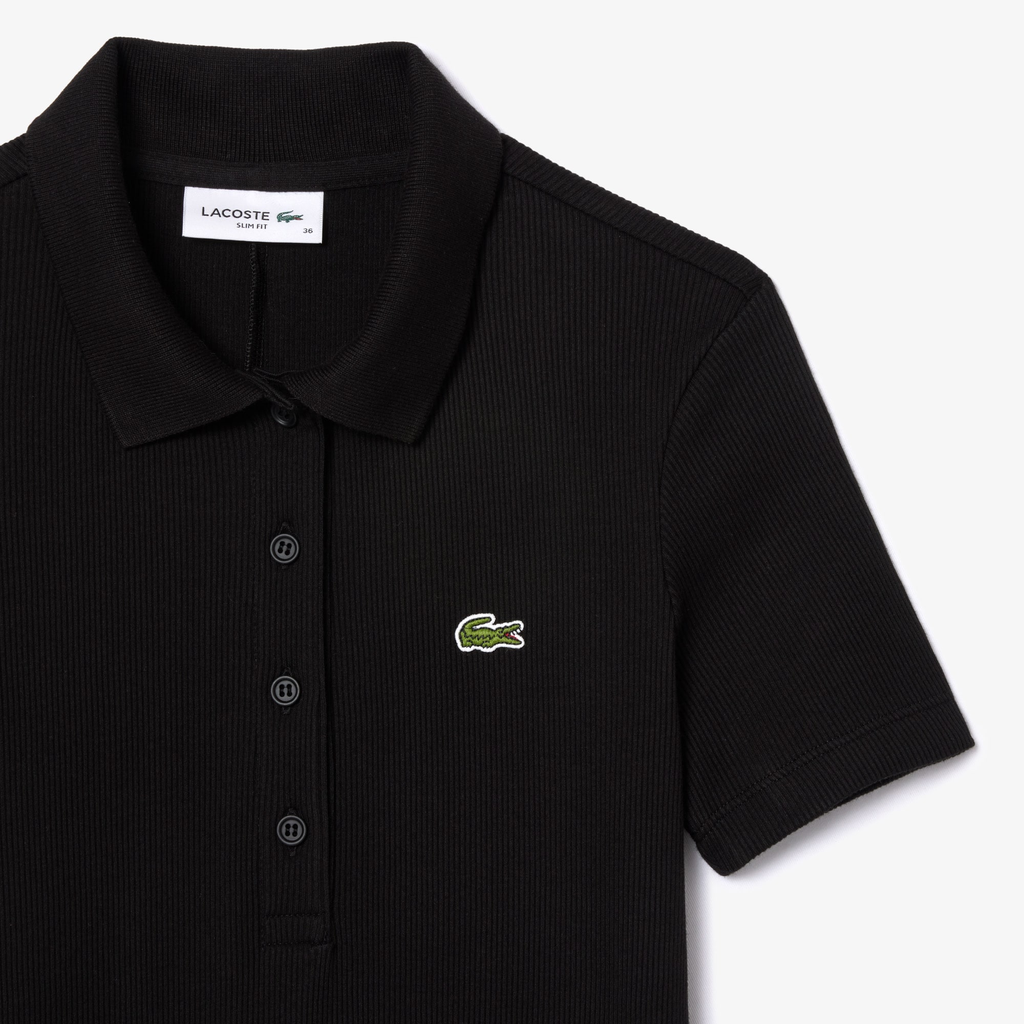 ★LACOSTE★ Women's Ultra Slim Dress Black EF481E-55G031 ☆LACOSTE☆ Women's Ultra Slim Dress Black EF481E-55G031