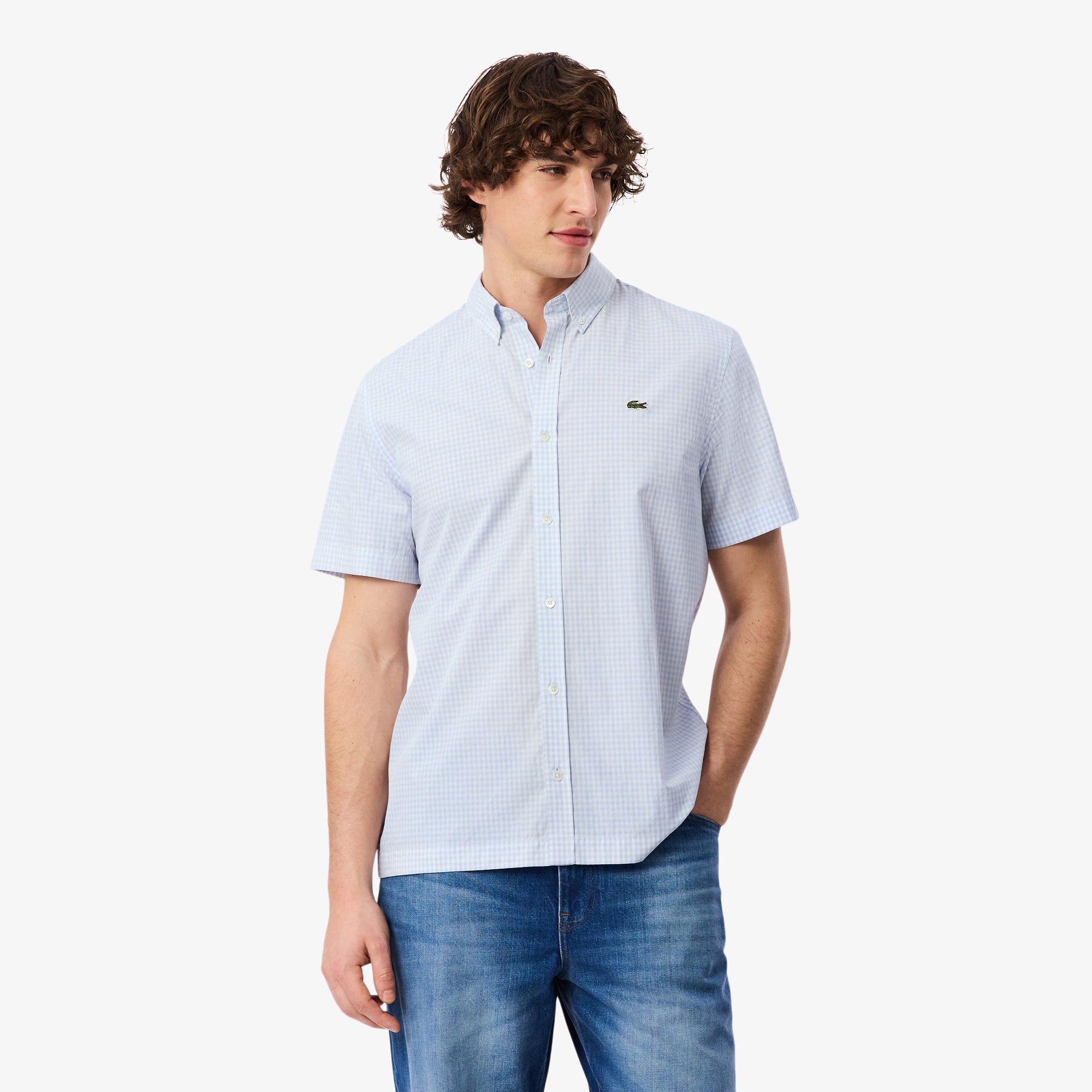 Regular Fit Short Sleeved Plaid Shirt