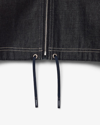 Oversized Zipped Denim Jacket