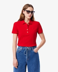 Polo De Mini Piqu&eacute; El&aacute;stico L.12.D De Corte Slim Para Mujer