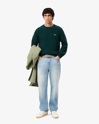 Cinturón de piel con monograma para hombre