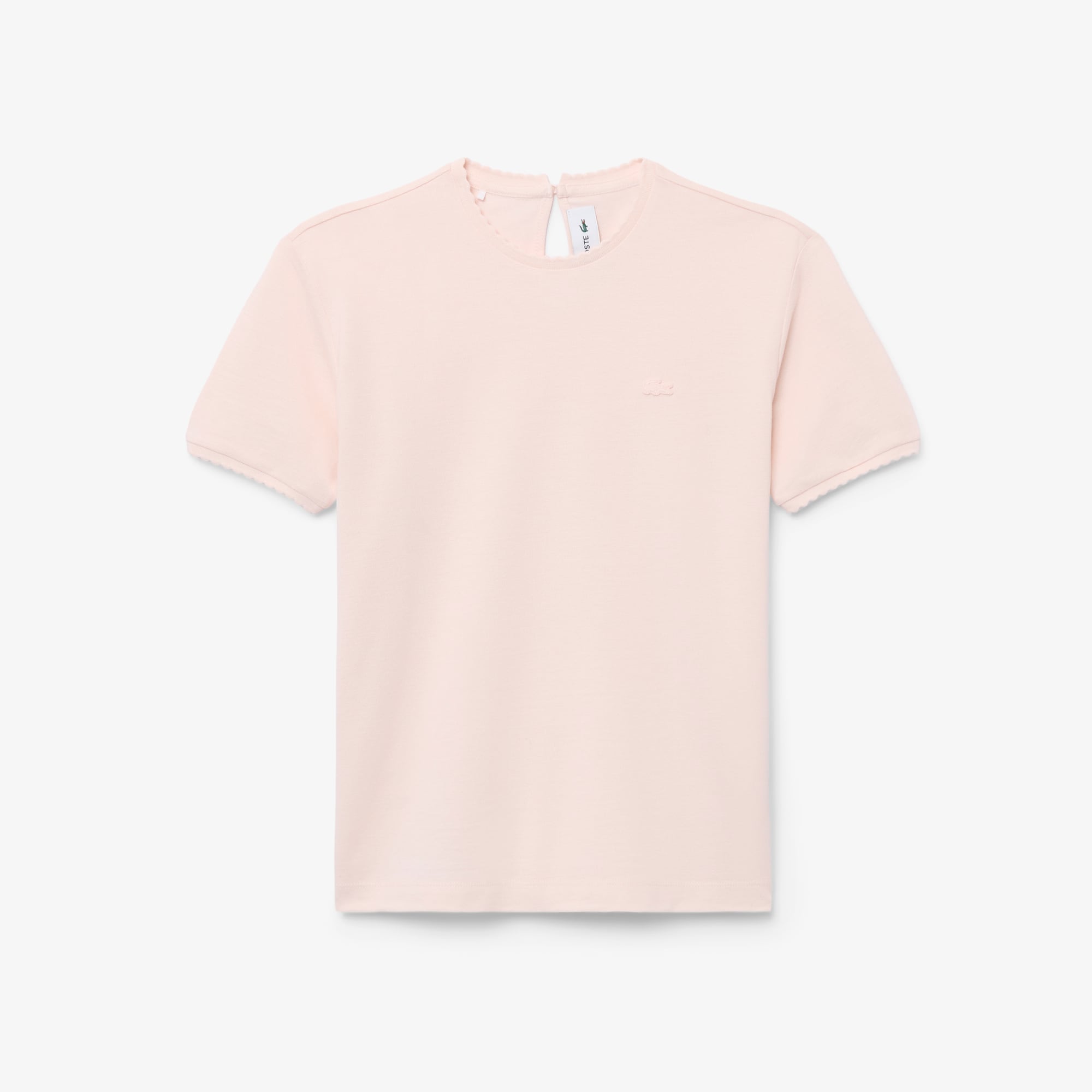 Fluid Scallop Trim Piqué T-shirt