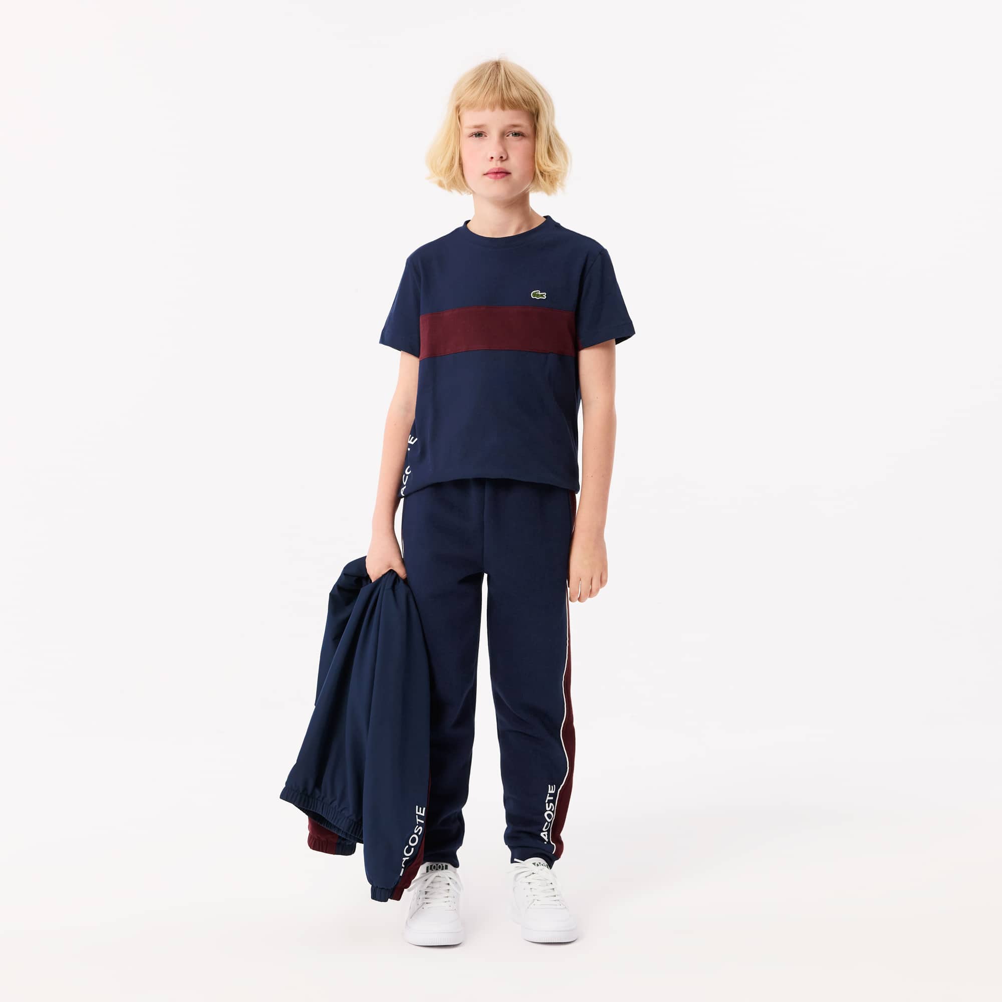 Kids' Contrast Stripe Cotton T-Shirt - T-Shirts & Tops - New