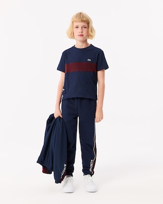 Kids' Contrast Stripe Cotton T-Shirt