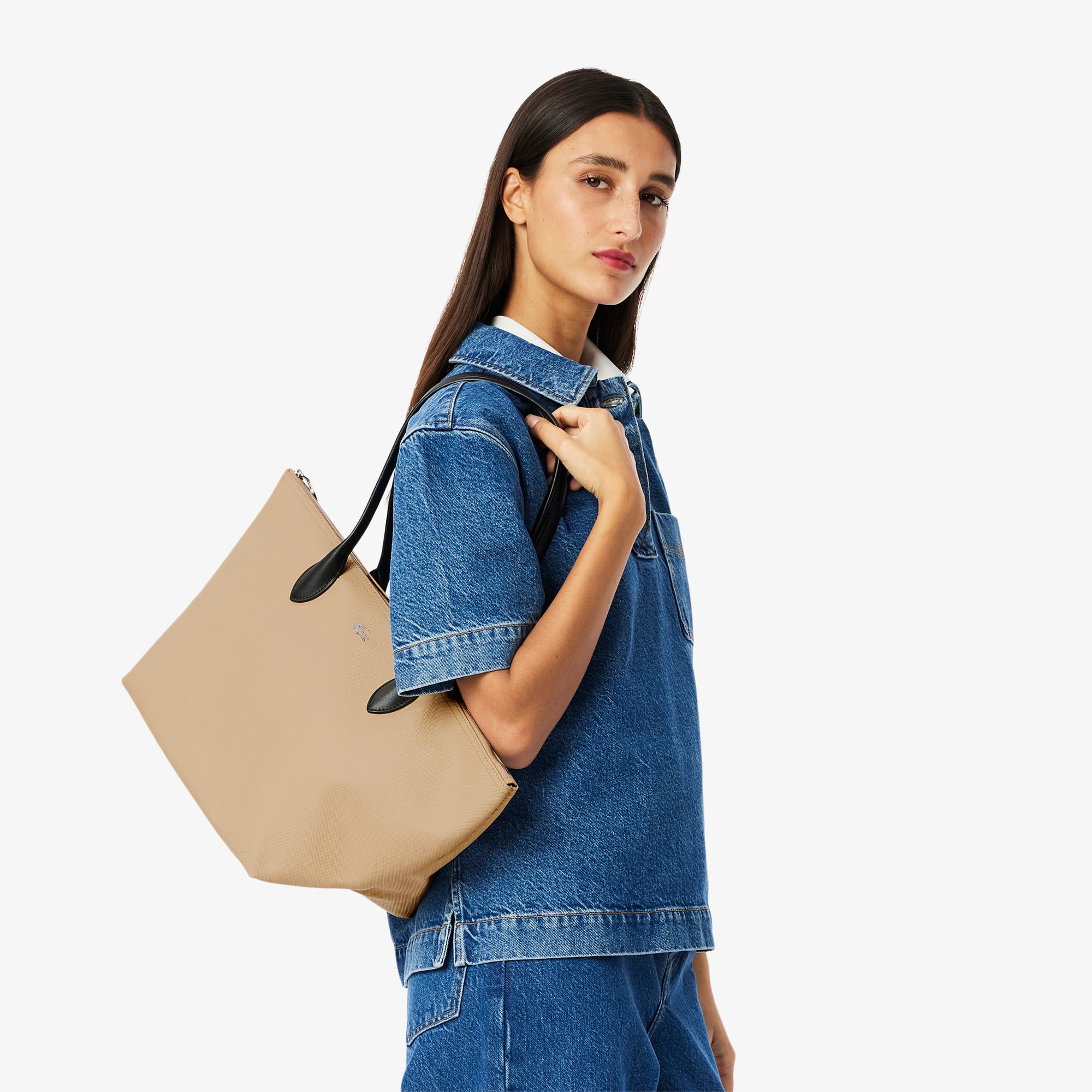 ★LACOSTE★ Women's Athena Shopper Bag Black NF4826Z55G000 Women's Athena Shopping Bag - Bags - New In 2025 | Lacoste