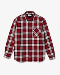 Men's Regular Fit Checkered Thick Flannel Overshirt