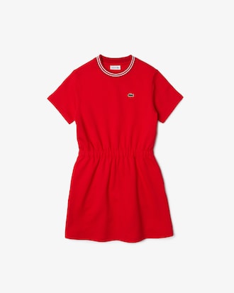 Kids' Heritage Print Cotton Fleece T-Shirt Dress