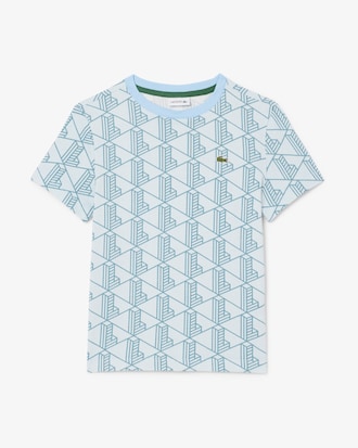 Kids' Monogram Print Cotton T-Shirt
