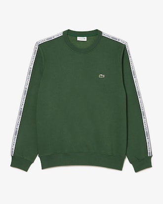 Sweatshirt homme classic fit en polaire à rayures avec logo