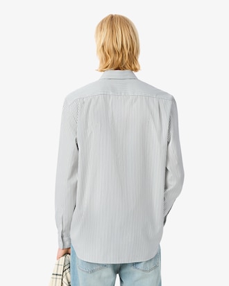 Men's Regular Fit Striped Pinpoint Shirt