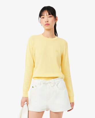 Su&eacute;ter De Cuello Redondo De Malla 3D