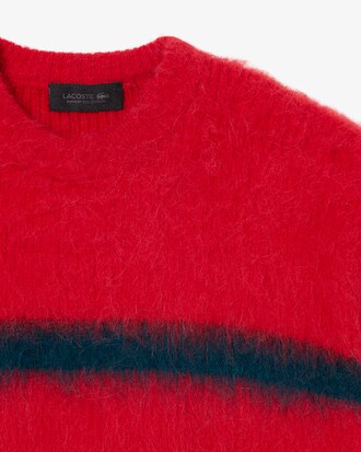 Runway Striped Brushed Alpaca Blend Piqu&eacute; Sweater