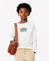Kids' Heavy Cotton Badge Print T-Shirt