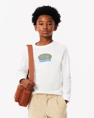 Kids' Heavy Cotton Badge Print T-Shirt