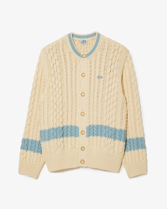Lacoste x le FLEUR Striped Cardigan