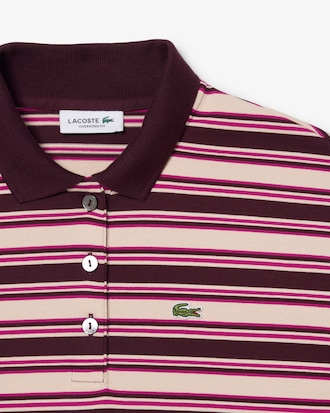 Oversized Striped Long Sleeved Polo Shirt