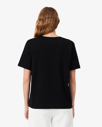 Playera Holgada De Algod&oacute;n Suave Con Cuello En V
